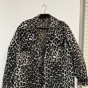 Forever 21 Black and White Teddy Jacket